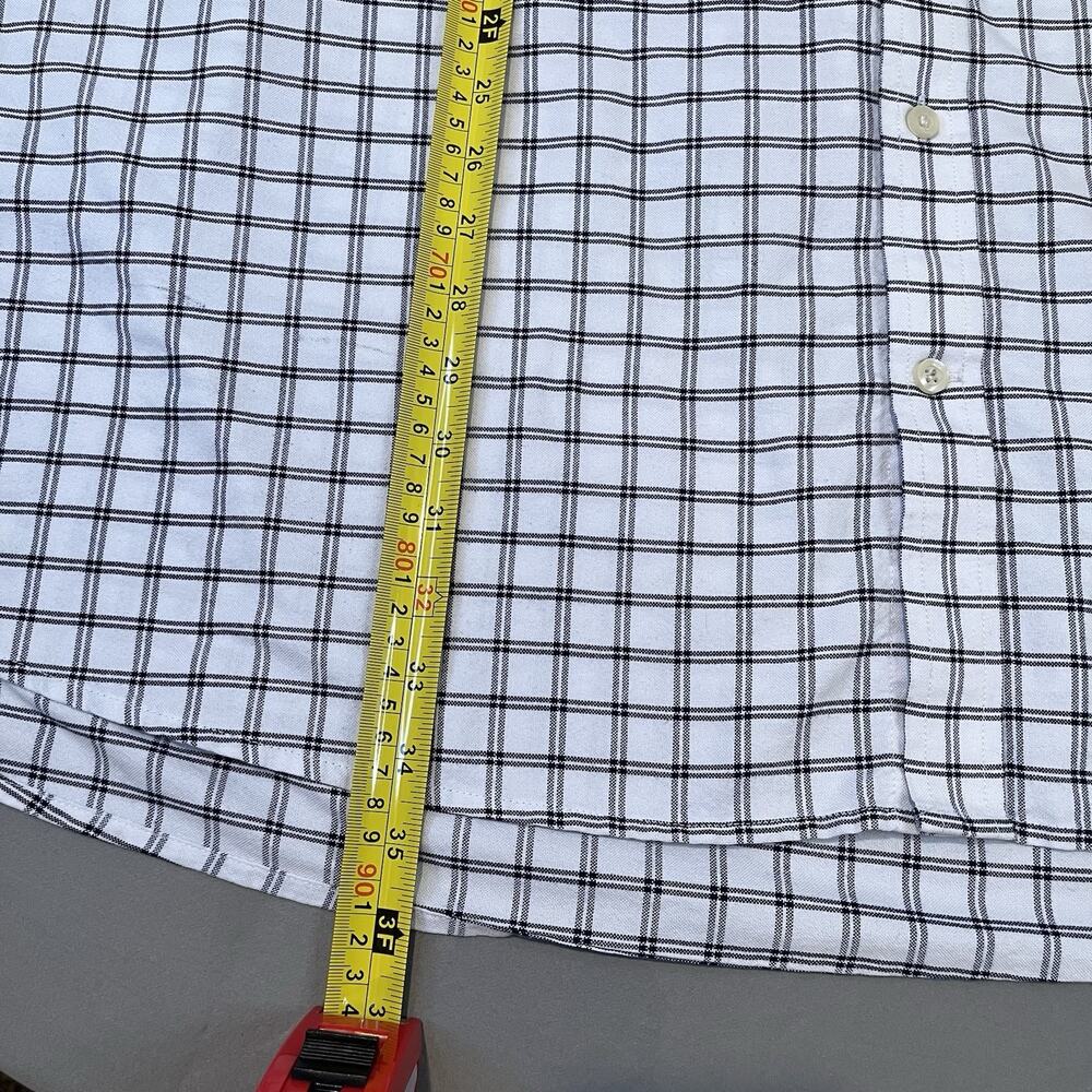 The FOUNDRY 4XLT Shirt Button Down Long Sleeve White/Black Check Plaid Easy Care - Picture 5 of 9